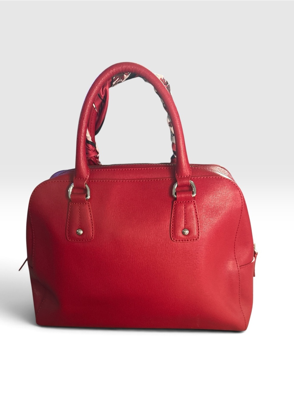 Furla Crimson Dome Saffiano Leather Top-Handle Satchel   EUC - No Call outs - Picture 2 of 8